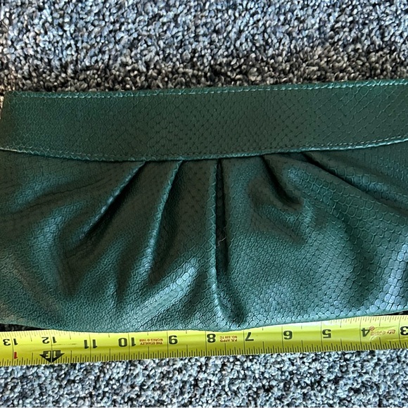 Lauren Merkin Emerald Leather Textured Clutch - Picture 5 of 6